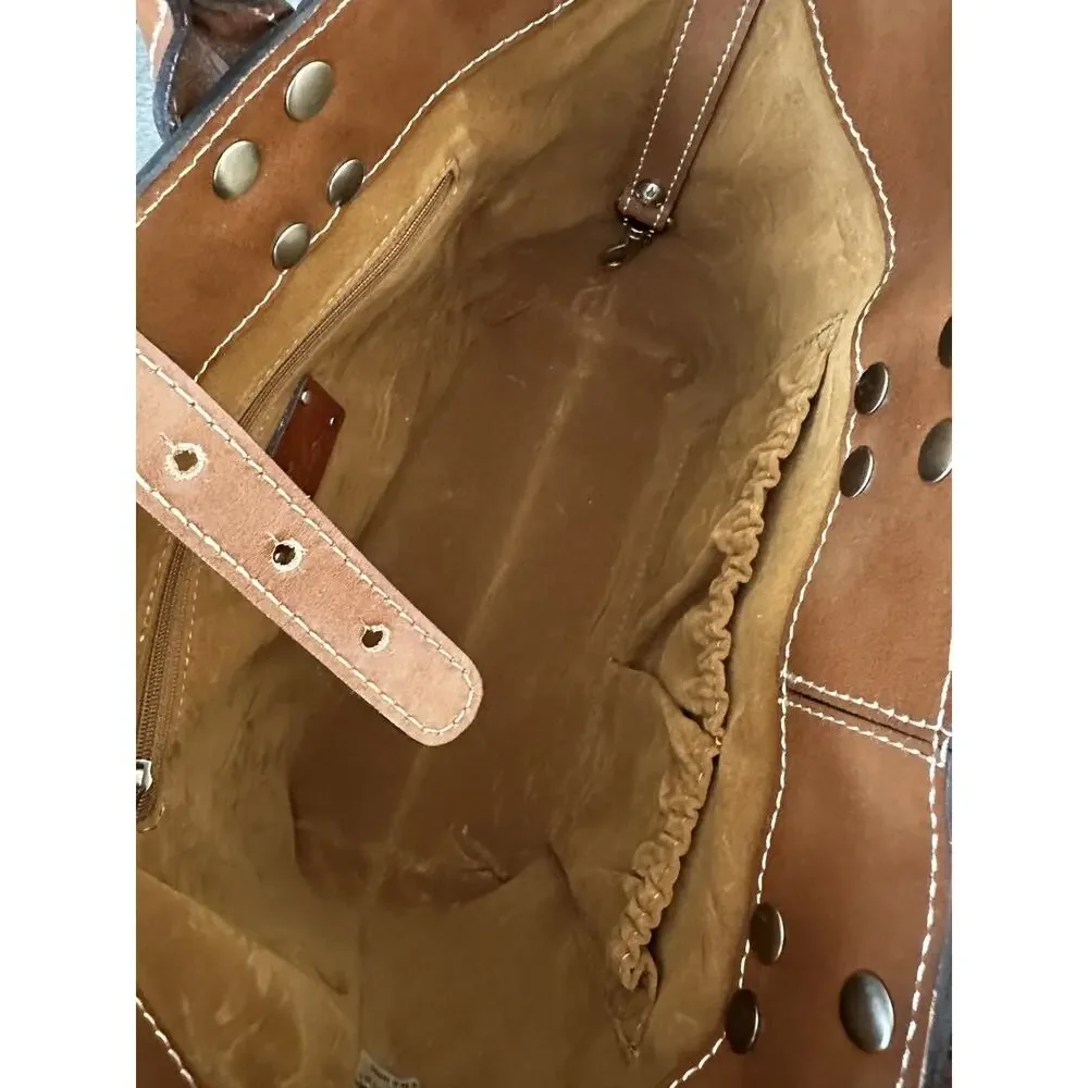 Patricia Nash Analia Top Handle Crossbody Tote Riot Rust Bag A396721